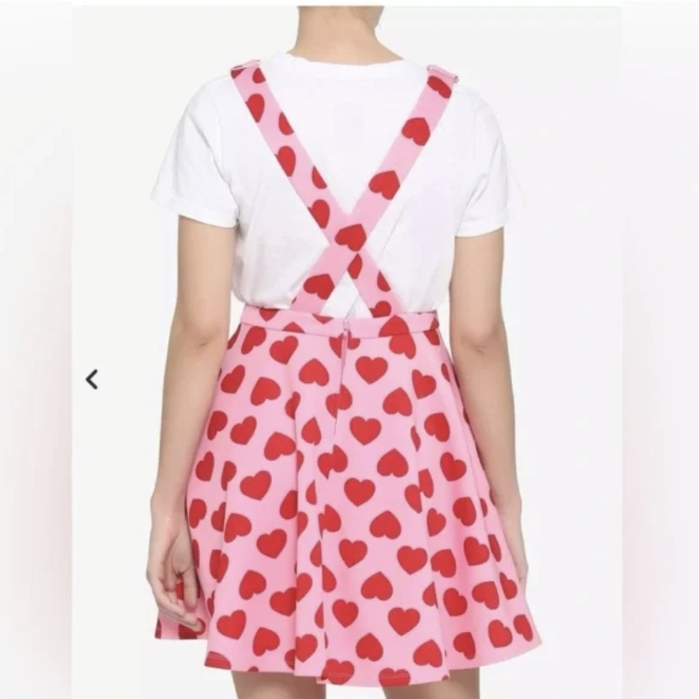 Hot Topic Pink and Red Heart Dress - Picture 3 of 7